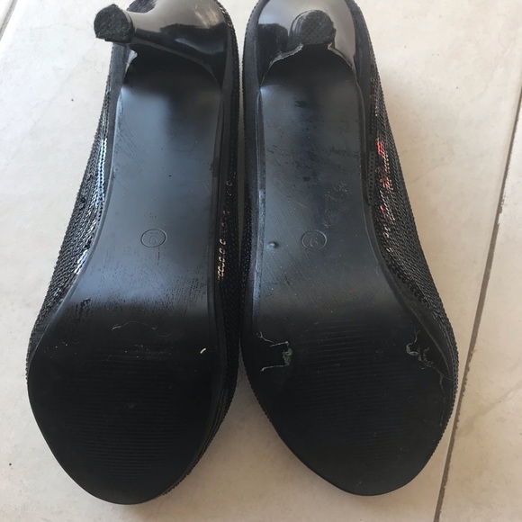 Black sequin high heels - Picture 4 of 4